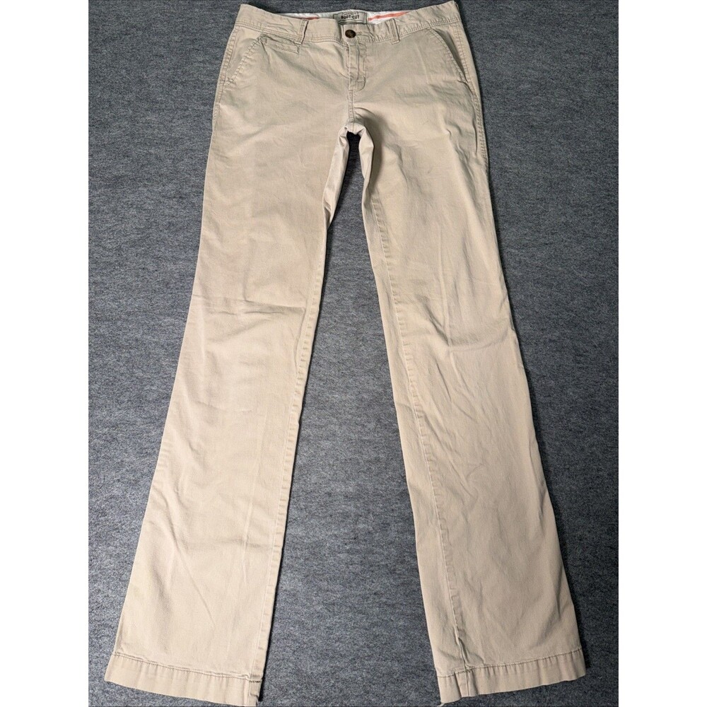 Old Navy Pants Womens Beige Perfect Boot-cut Casual Cotton - Sz 4 Tall